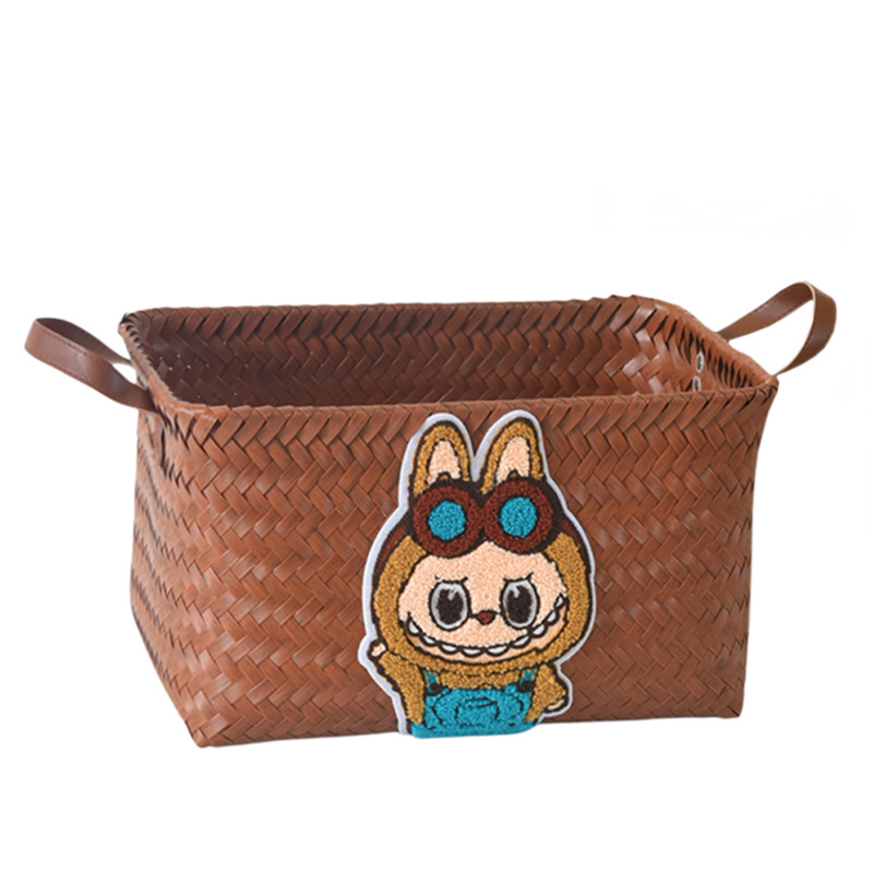 Съхранителна кошница за пране, памучна, винтидж стил, модел 036451, за одеяла и дрехи