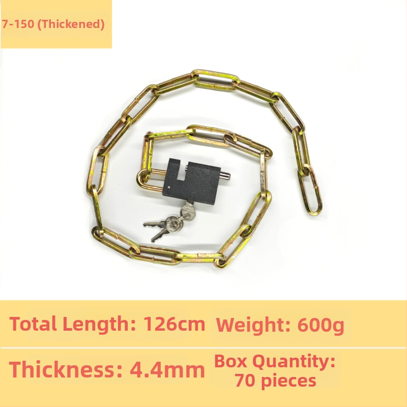 Chain lock — galvanizált vaslánc raktárajtókhoz, motorkerékpárokhoz és kerékpárokhoz; lopás elleni, betörés elleni védelem, súly 50