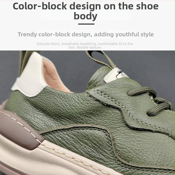 Ανδρικά μοκασίνια από γνήσιο δέρμα, χαμηλό προφίλ, Slip-On, στρογγυλή μύτη, καουτσούκ σόλα