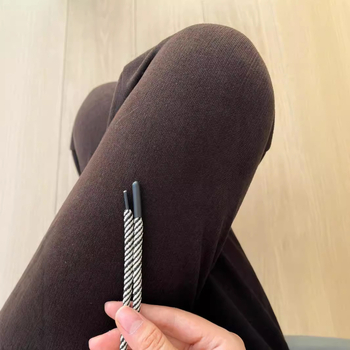 Casual nohavice s vysokým pásom, rovný strih, fleece podšívka, voľný strih, zima 2025