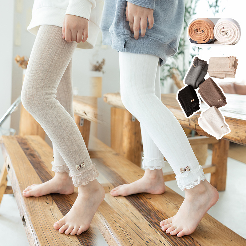 Κορίτσια cropped κολάν από βαμβάκι με μέση στη μέση, κάθετες ρίγες, 88% βαμβάκι