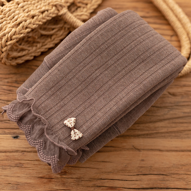 Κορίτσια cropped κολάν από βαμβάκι με μέση στη μέση, κάθετες ρίγες, 88% βαμβάκι