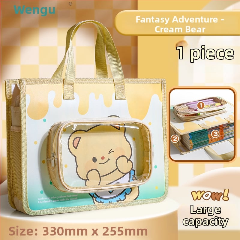 Τσάντα Φροντιστηρίου για Μαθητές – Αδιάβροχη, Πολυλειτουργική Τσάντα Αρχείων (Μάρκα: Wengu; Κωδικός Προϊόντος: K–001; Υλικό: PP; Σχήμα: Σφραγισμένος τύπος, καρτούν)