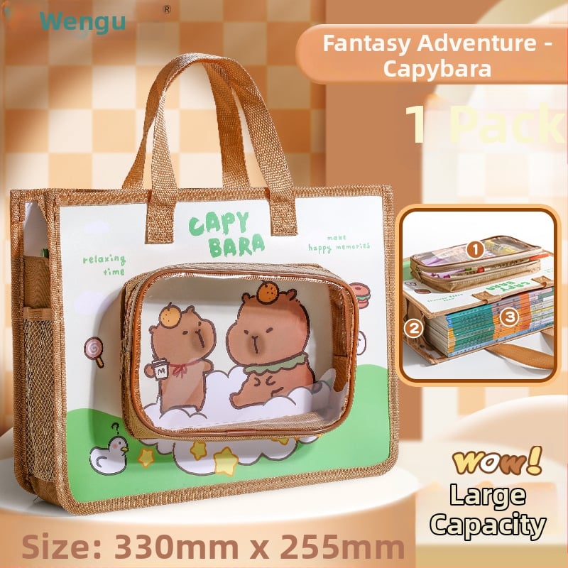 Τσάντα Φροντιστηρίου για Μαθητές – Αδιάβροχη, Πολυλειτουργική Τσάντα Αρχείων (Μάρκα: Wengu; Κωδικός Προϊόντος: K–001; Υλικό: PP; Σχήμα: Σφραγισμένος τύπος, καρτούν)