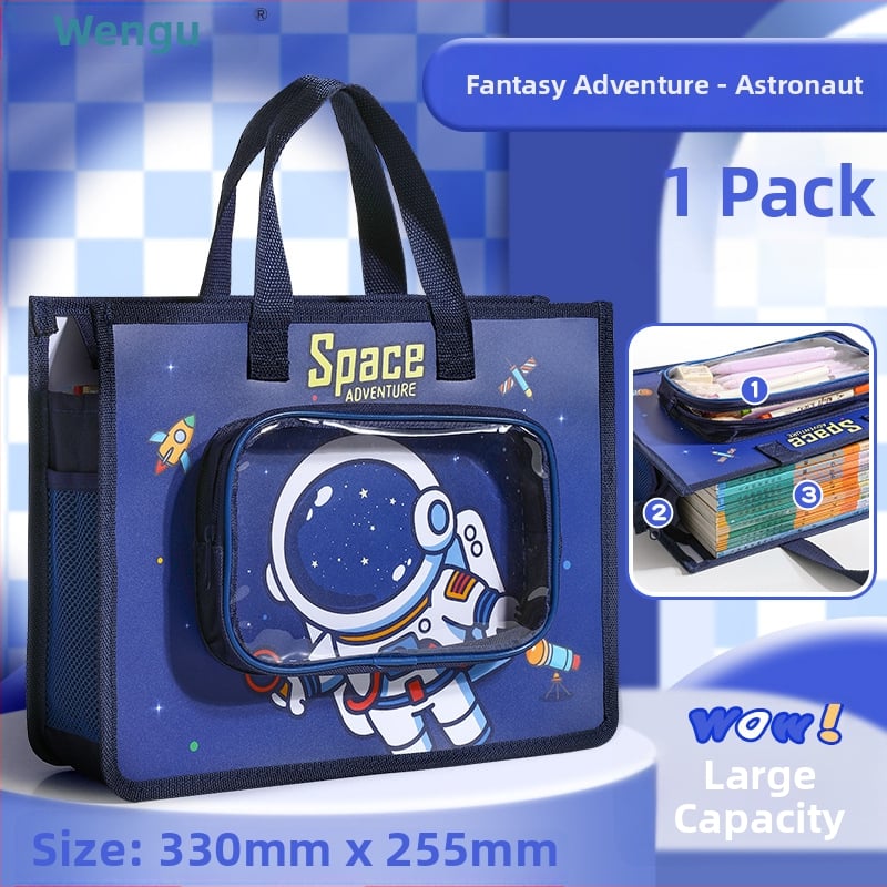 Τσάντα Φροντιστηρίου για Μαθητές – Αδιάβροχη, Πολυλειτουργική Τσάντα Αρχείων (Μάρκα: Wengu; Κωδικός Προϊόντος: K–001; Υλικό: PP; Σχήμα: Σφραγισμένος τύπος, καρτούν)