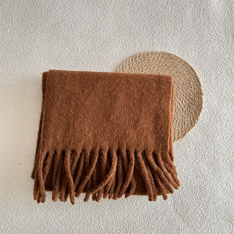 Šal od vunene smese, 20% vune, twill pleteni, boja po niti, mekan na dodir