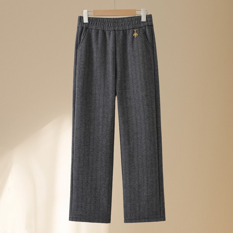 Női laza szabású téli nadrág, vastag és meleg, japán-koreai leisure stílus, 30-50% keverék, tél 2025