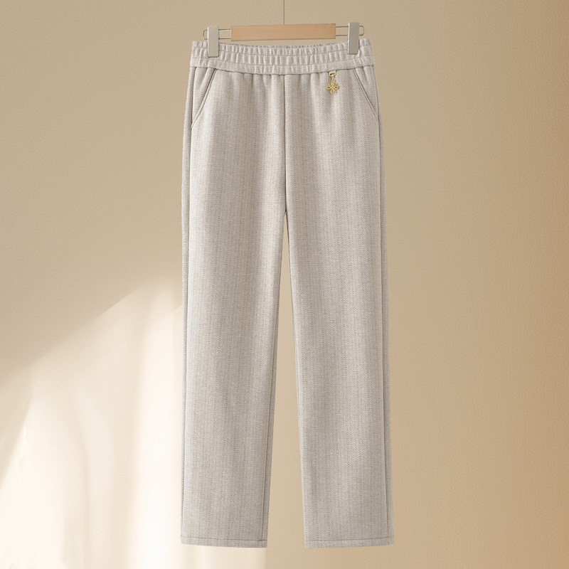 Női laza szabású téli nadrág, vastag és meleg, japán-koreai leisure stílus, 30-50% keverék, tél 2025