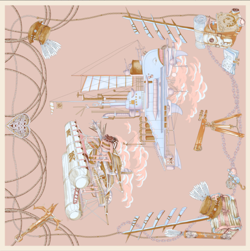 Копринен шал квадрат, сатеново тъкане, Mulberry коприна, оригинален дизайн, есенна колекция