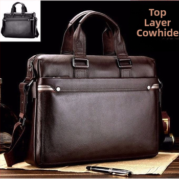 Επιχειρηματική τσάντα από PU υλικό, επένδυση από δέρμα βοοειδών, σχέδιο χιαστί/χειρός, μεγάλη χωρητικότητα, κατάλληλη για επαγγελματικά ταξίδια
