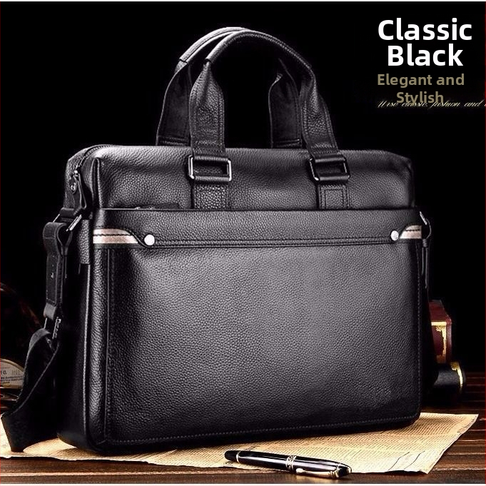 Επιχειρηματική τσάντα από PU υλικό, επένδυση από δέρμα βοοειδών, σχέδιο χιαστί/χειρός, μεγάλη χωρητικότητα, κατάλληλη για επαγγελματικά ταξίδια