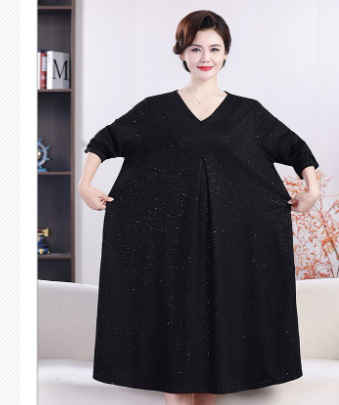 Hosszú ujjú midi ruha, derékszűkítő fazon, karcsúsító hatás, tavasz–ősz viseléséhez, csillogó flitterekkel