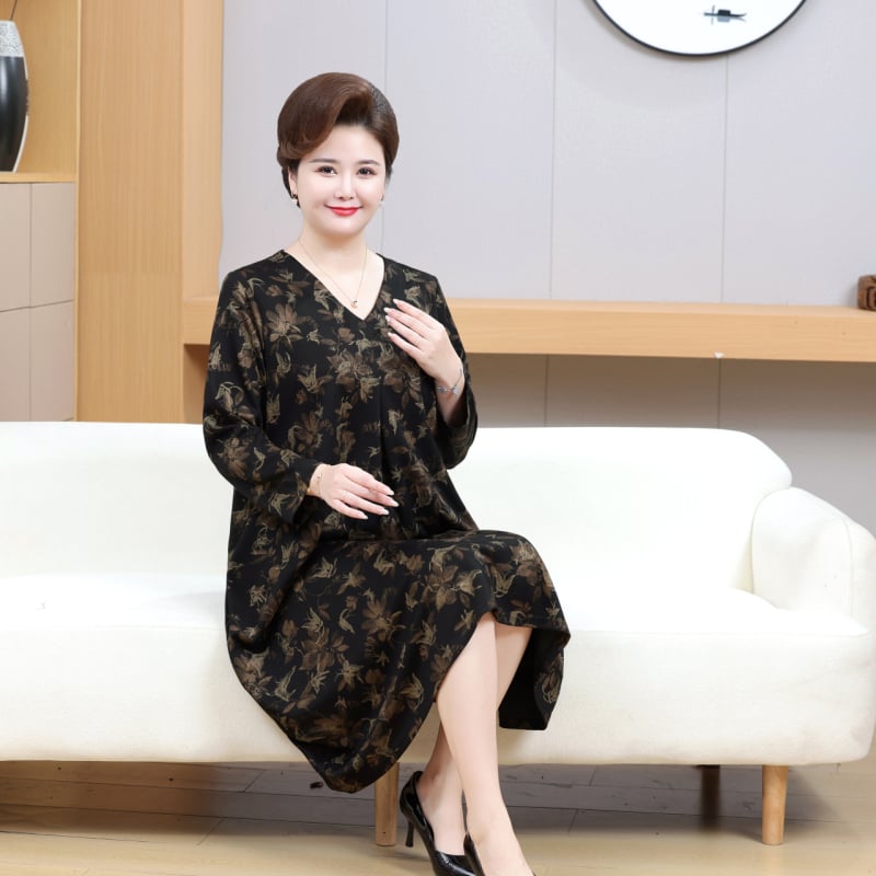 Hosszú ujjú midi ruha, derékszűkítő fazon, karcsúsító hatás, tavasz–ősz viseléséhez, csillogó flitterekkel