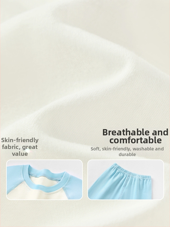 Παιδικό σετ πυτζάμαλες από βαμβάκι με μοτίβο καρτούν, για αγόρια και κορίτσια 3–8 ετών, με στρογγυλό λαιμό, Άνοιξη και Φθινόπωρο