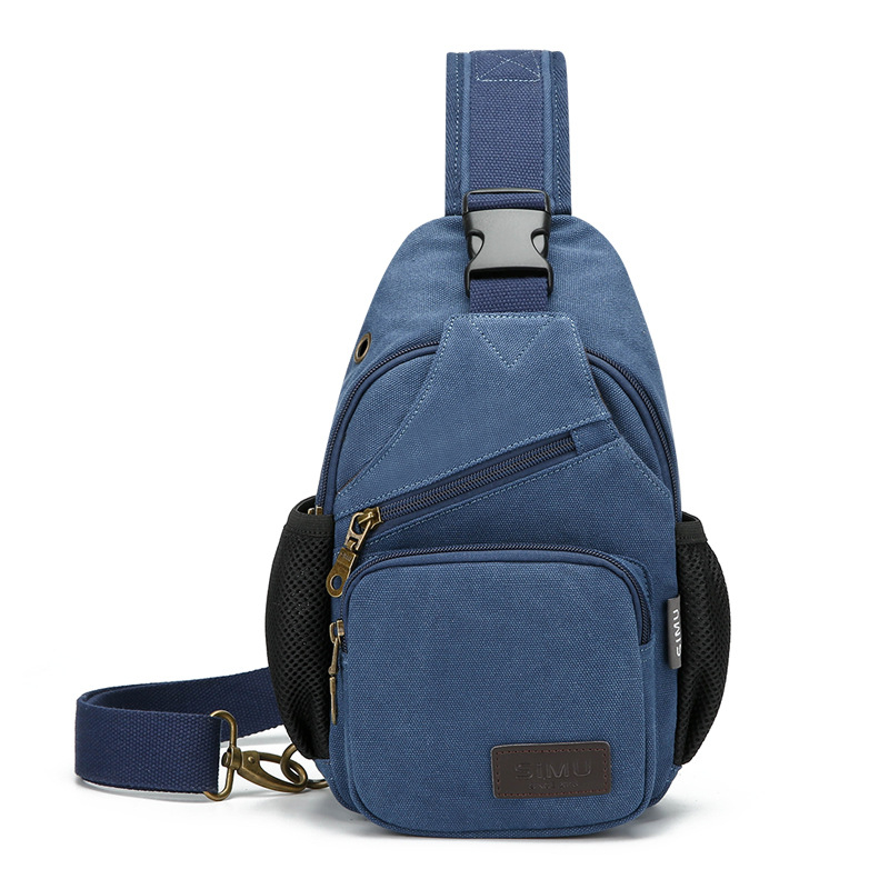 Muška prsna torba – platno, gradski stil, jednobojna, model 1611 Upgrade, podstava od najlona