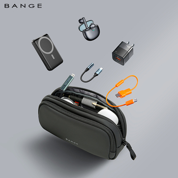 Geantă clutch de călătorie pentru cabluri digitale – compartimente multiple, ultra-ușoară, material tip film, căptușeală din poliester