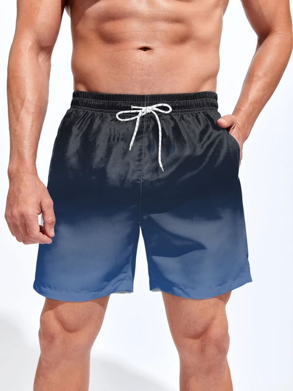 Ανδρικά σορτς παραλίας, 3D εκτύπωση, πολυεστέρας, ίσια γραμμή, μικροελαστικότητα, καλοκαίρι