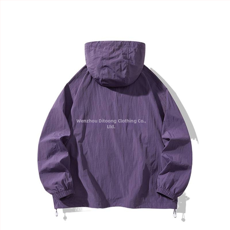 Pánska kapucňová košeľa s ochranou proti slnku, ľahká letná, 100% polyester, dlhé rukávy