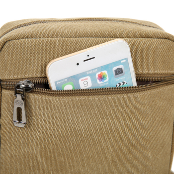 Muška torba za ramena – platno, crossbody stil, jednobojni uzorak, za dnevnu i poslovnu upotrebu