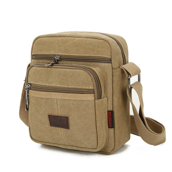 Muška torba za ramena – platno, crossbody stil, jednobojni uzorak, za dnevnu i poslovnu upotrebu