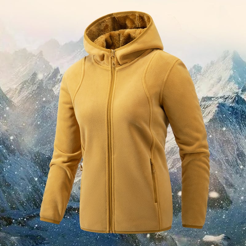 Fordítható polár dzseki kapucnival, belső korall polár bélés, uniszex kardigan-stílus, poliészter anyag