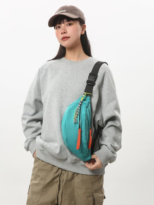 Muška crossbody torba (ulični stil; najlon; vodootporan; model 3772; uzorak: slovo)