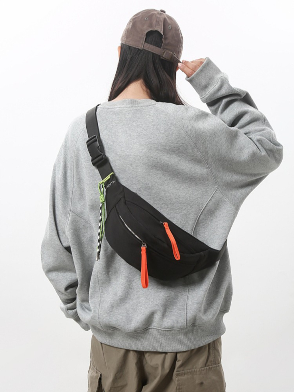 Muška crossbody torba (ulični stil; najlon; vodootporan; model 3772; uzorak: slovo)