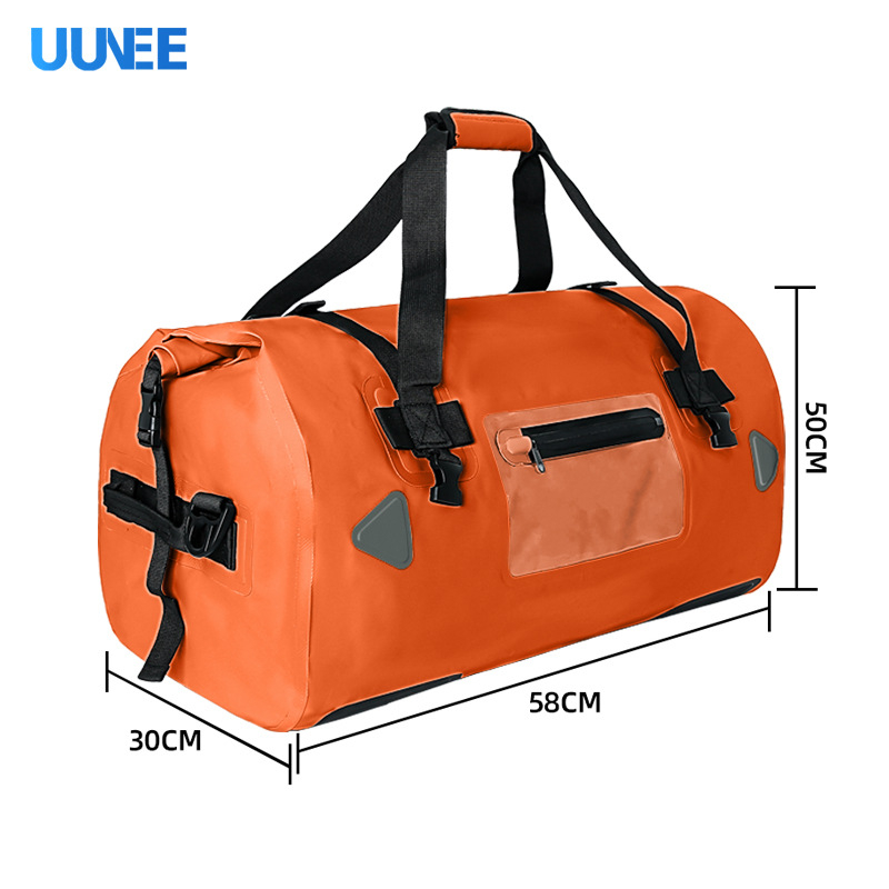 Uunee PVC vodootporna putna torba, 56–75L, za outdoor sportove, cross-body, unisex