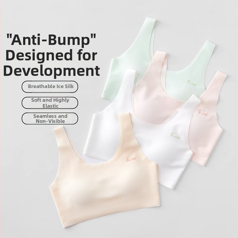 Αθλητικό σουτιέν χωρίς ραφές για έφηβες, πλήρες κύπελλο, αναπνεύσιμο, με σταθερά διπλά λουριά