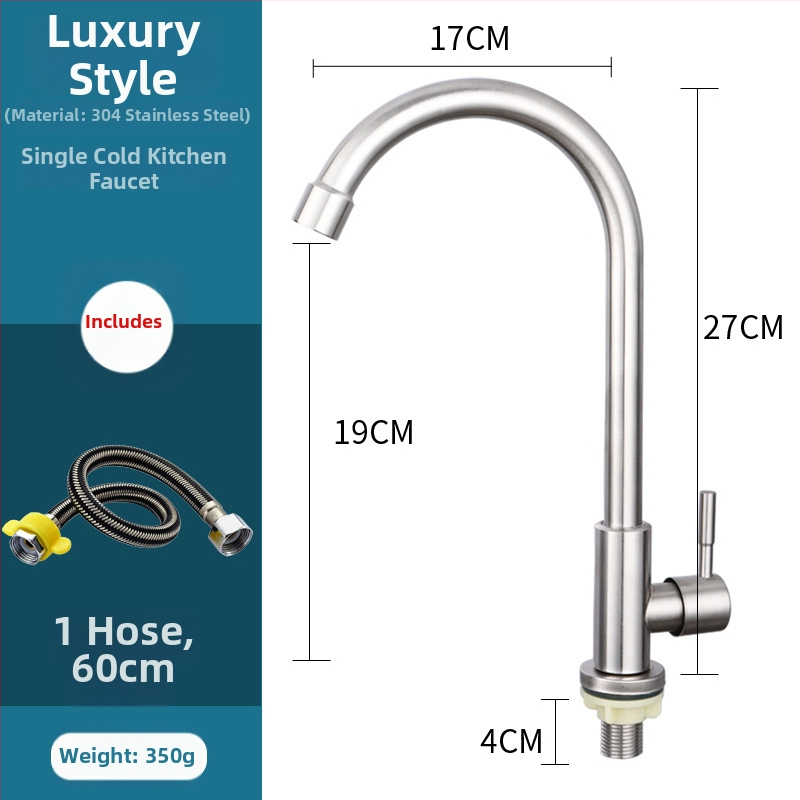 Zmiešavací kuchynský faucet, meď, keramický kartušový ventil, zvislá inštalácia, 0–100 °C, 1,6 MPa