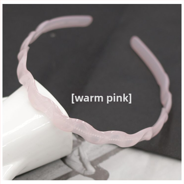 Дамска лента за глава от пластмаса/смола, ръчна изработка, противоскользящ зъбчат дизайн, стил Япония и Корея, свеж и сладък аксесоар за прическа за жени