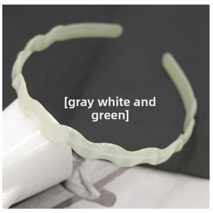 Дамска лента за глава от пластмаса/смола, ръчна изработка, противоскользящ зъбчат дизайн, стил Япония и Корея, свеж и сладък аксесоар за прическа за жени