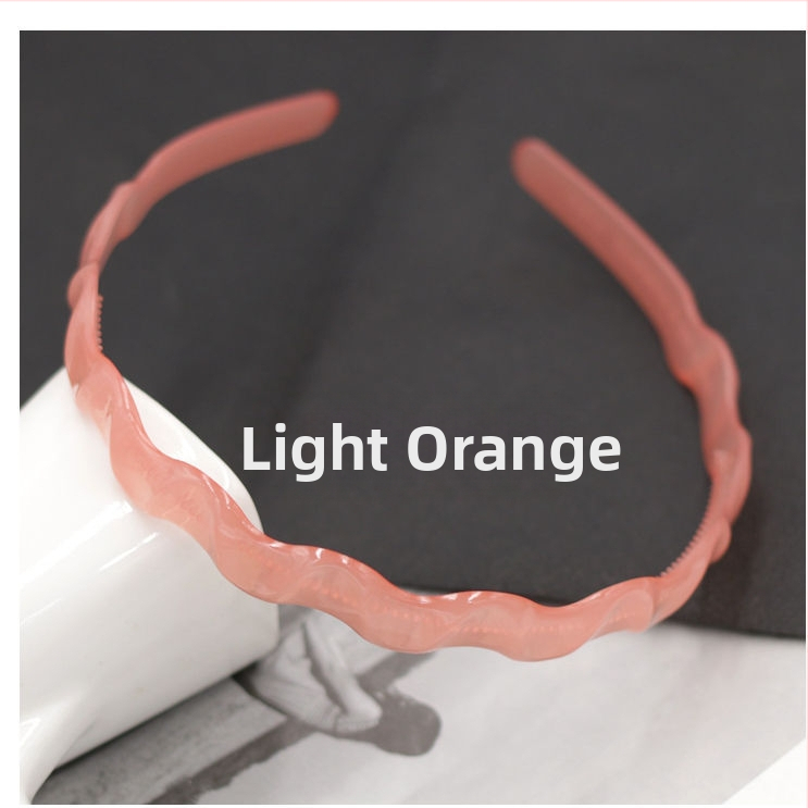 Дамска лента за глава от пластмаса/смола, ръчна изработка, противоскользящ зъбчат дизайн, стил Япония и Корея, свеж и сладък аксесоар за прическа за жени