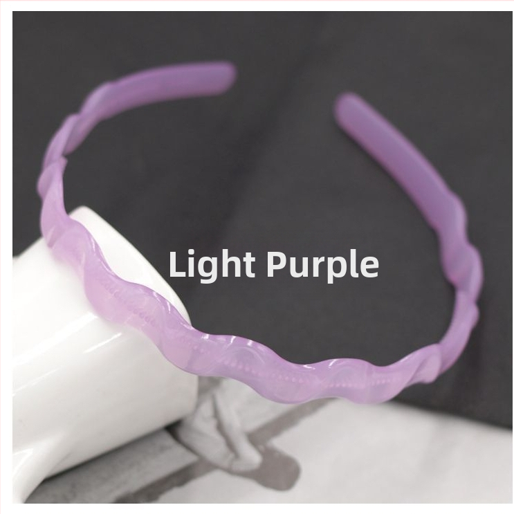 Дамска лента за глава от пластмаса/смола, ръчна изработка, противоскользящ зъбчат дизайн, стил Япония и Корея, свеж и сладък аксесоар за прическа за жени