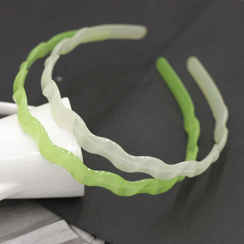Дамска лента за глава от пластмаса/смола, ръчна изработка, противоскользящ зъбчат дизайн, стил Япония и Корея, свеж и сладък аксесоар за прическа за жени