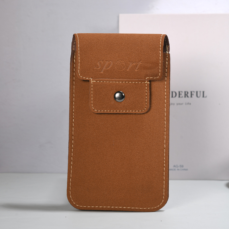 Férfi csípőn viselhető bőrtáska telefontartóval és kártyatartóval, kopásálló