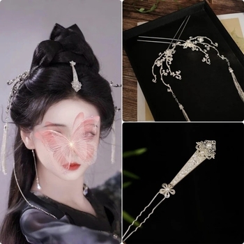 Аксесоари за коса - Античен стил, сплав, ръчна изработка, унисекс геометрични щипки за коса, лято 2025