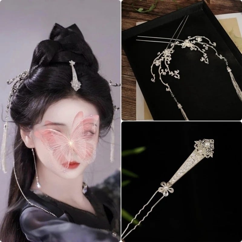 Аксесоари за коса - Античен стил, сплав, ръчна изработка, унисекс геометрични щипки за коса, лято 2025