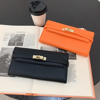 PU ženska clutch torbica s mekom drškom, gradski minimalistički stil, jednofarbeni dizajn, višestruki pretinci za kartice, podstava od poliestera