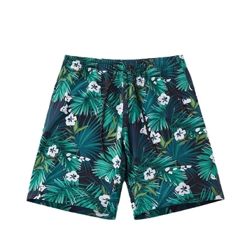 Ανδρικά καλοκαιρινά σορτς παραλίας, χαλαρή εφαρμογή, γρήγορο στέγνωμα, λεπτό ύφασμα πολυεστέρα 95%, εκτύπωση