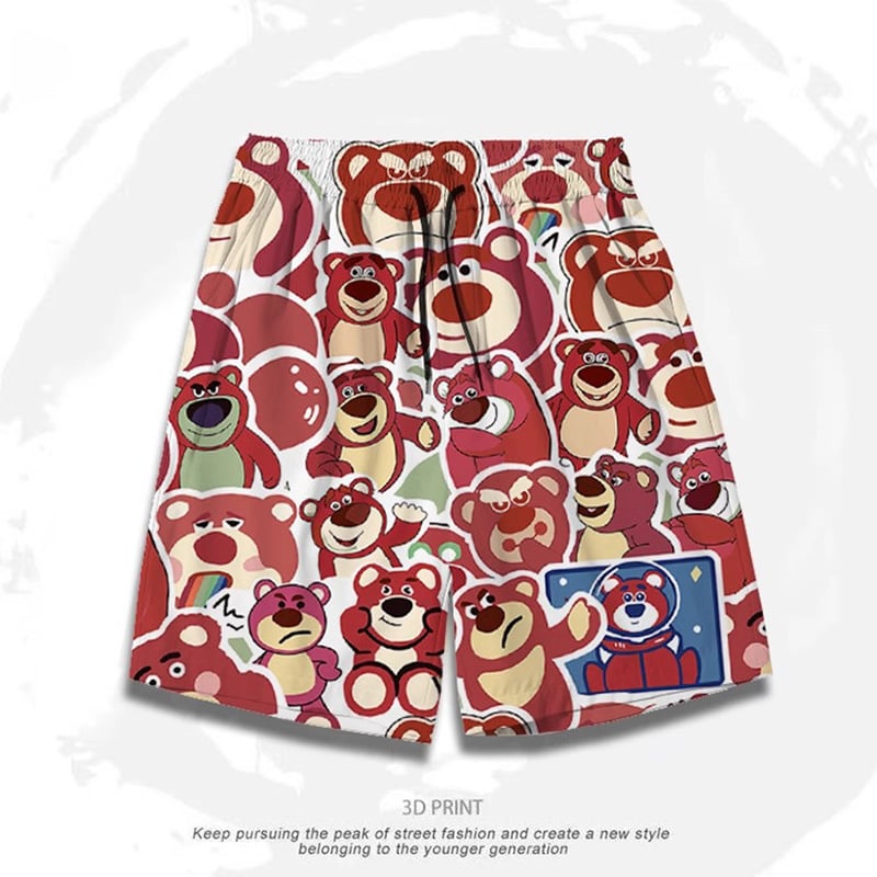 Ανδρικά καλοκαιρινά σορτς παραλίας, χαλαρή εφαρμογή, γρήγορο στέγνωμα, λεπτό ύφασμα πολυεστέρα 95%, εκτύπωση