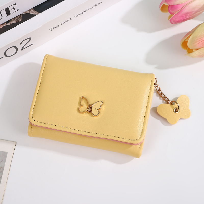 Πορτοφόλι σε κορεατικό στυλ με πεταλούδα-μενταγιόν, όλα σε ένα για καθημερινή χρήση (Κωδικός: Wm-16; Υλικό: PU; Διακόσμηση: Ζωϊκό μοτίβο; Εσωτερική επένδυση: PU)