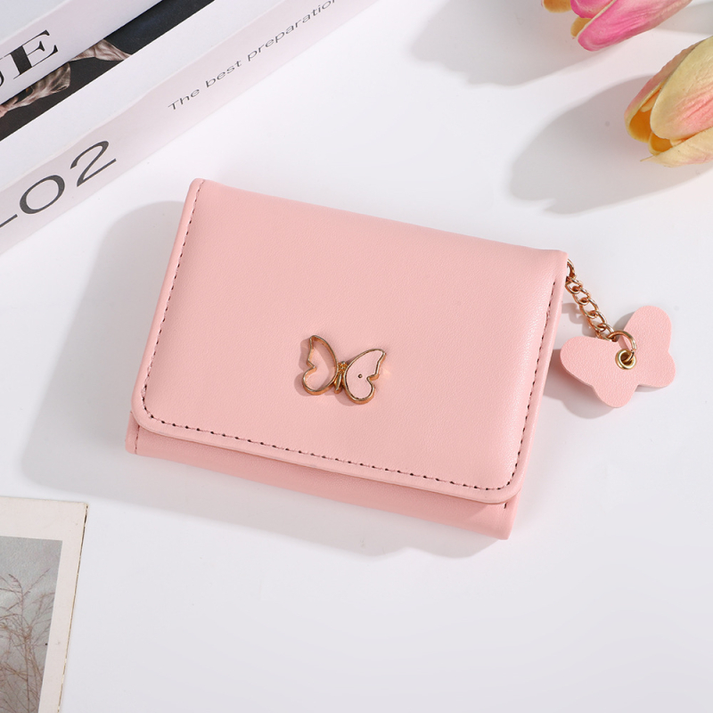 Πορτοφόλι σε κορεατικό στυλ με πεταλούδα-μενταγιόν, όλα σε ένα για καθημερινή χρήση (Κωδικός: Wm-16; Υλικό: PU; Διακόσμηση: Ζωϊκό μοτίβο; Εσωτερική επένδυση: PU)