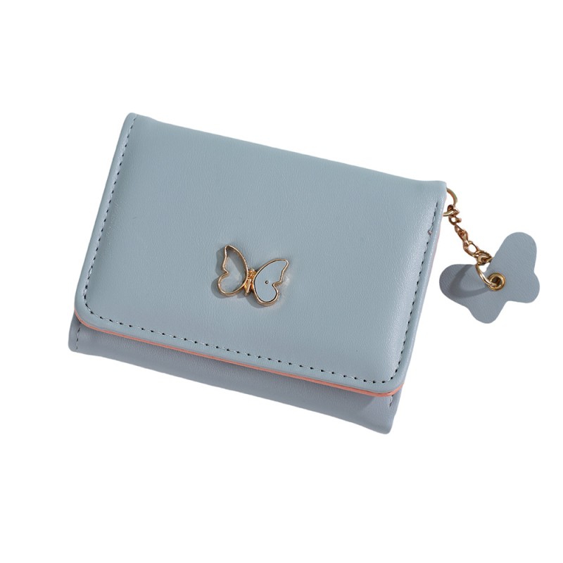 Πορτοφόλι σε κορεατικό στυλ με πεταλούδα-μενταγιόν, όλα σε ένα για καθημερινή χρήση (Κωδικός: Wm-16; Υλικό: PU; Διακόσμηση: Ζωϊκό μοτίβο; Εσωτερική επένδυση: PU)