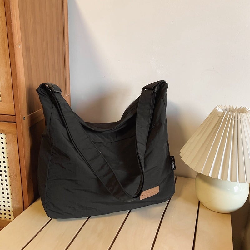 Muška torba preko ramena, najlon, jednobojna, ljeto 2024, za slobodno vrijeme