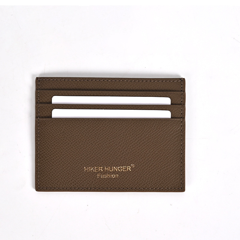 Držač kartice za vozačku dozvolu od prave kože — ultra-tanki all-in-one novčanik za kartice, jednobojni uzorak, podstava od teleće kože, Artisan Pavilion Leather