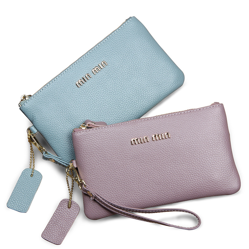 Ženski clutch BJ-RR603 — Prava koža, Koža prvog sloja, Novčanik s 1 preklopom, Jednobojna