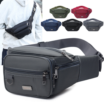 Férfi deréktáska – Oxford anyag, vízálló és kopásálló, 8 hüvelykes eszközökhöz, egyszínű