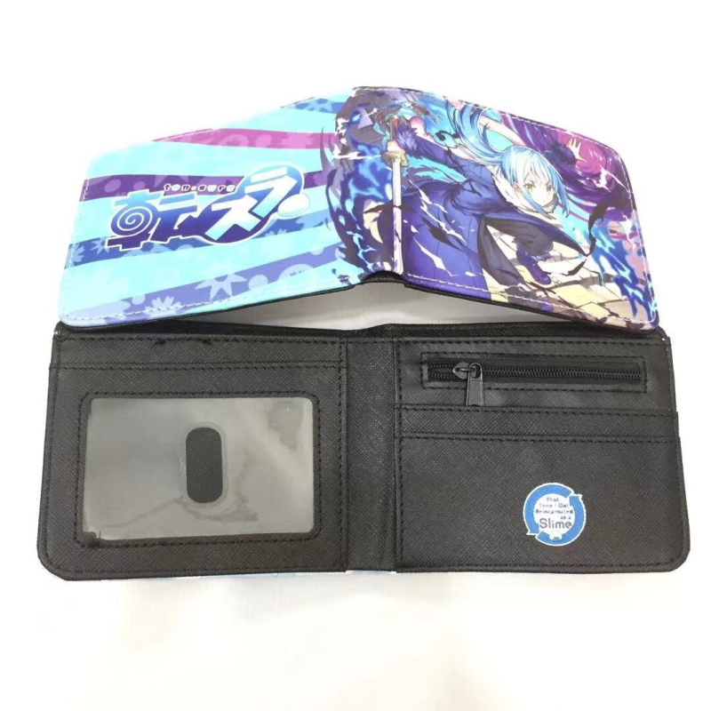 PU kožni novčanik s dvostrukim preklopom, crtani stil, unisex