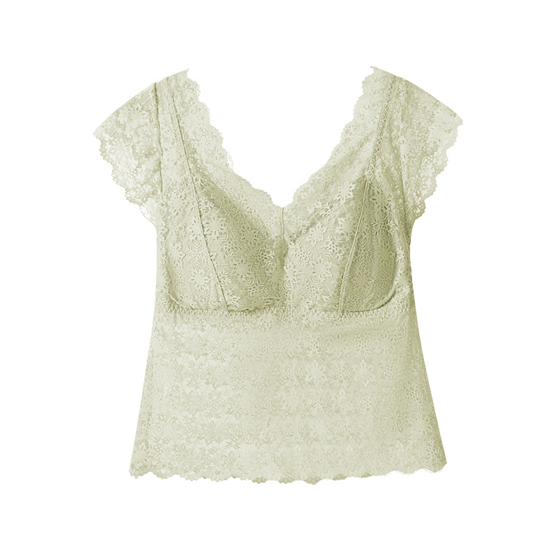 Csipkés váll nélküli melltartó formázott 3/4 kosárral, légáteresztő és kényelmes, szép hát